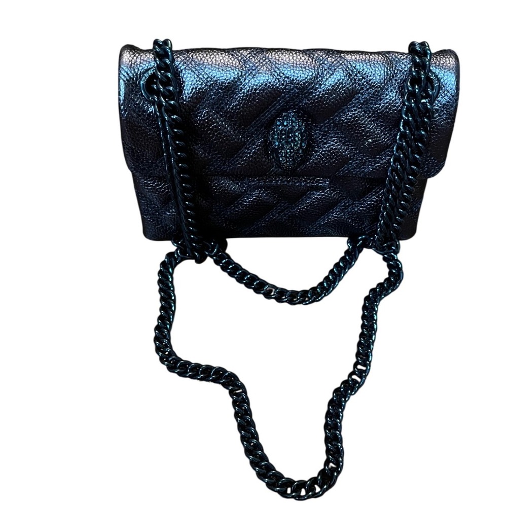 Kurt Geiger Kensington Bag Women Black Metallic Quilted Eagle Head Small